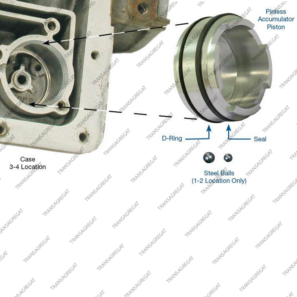 Поршень аккумулятора 1-2, 3-4*