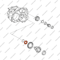 Подшипник дифференциала (тип 1, 50x76x16.0/20.5, роликовый)